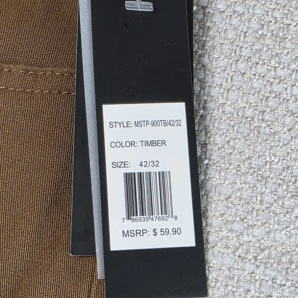 Galaxy by Harvic Men's Timber Slim Fit Stretch‎ Chino Pants Size 42x32 NWT